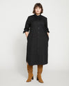 Odeon Stretch Poplin Shirtdress - Black thumbnail 0