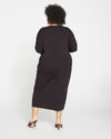 Day-to-Night Drapey Jersey Dress - Black thumbnail 3