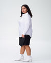 Elbe Popover Stretch Poplin Shirt Petite Fit - White thumbnail 1