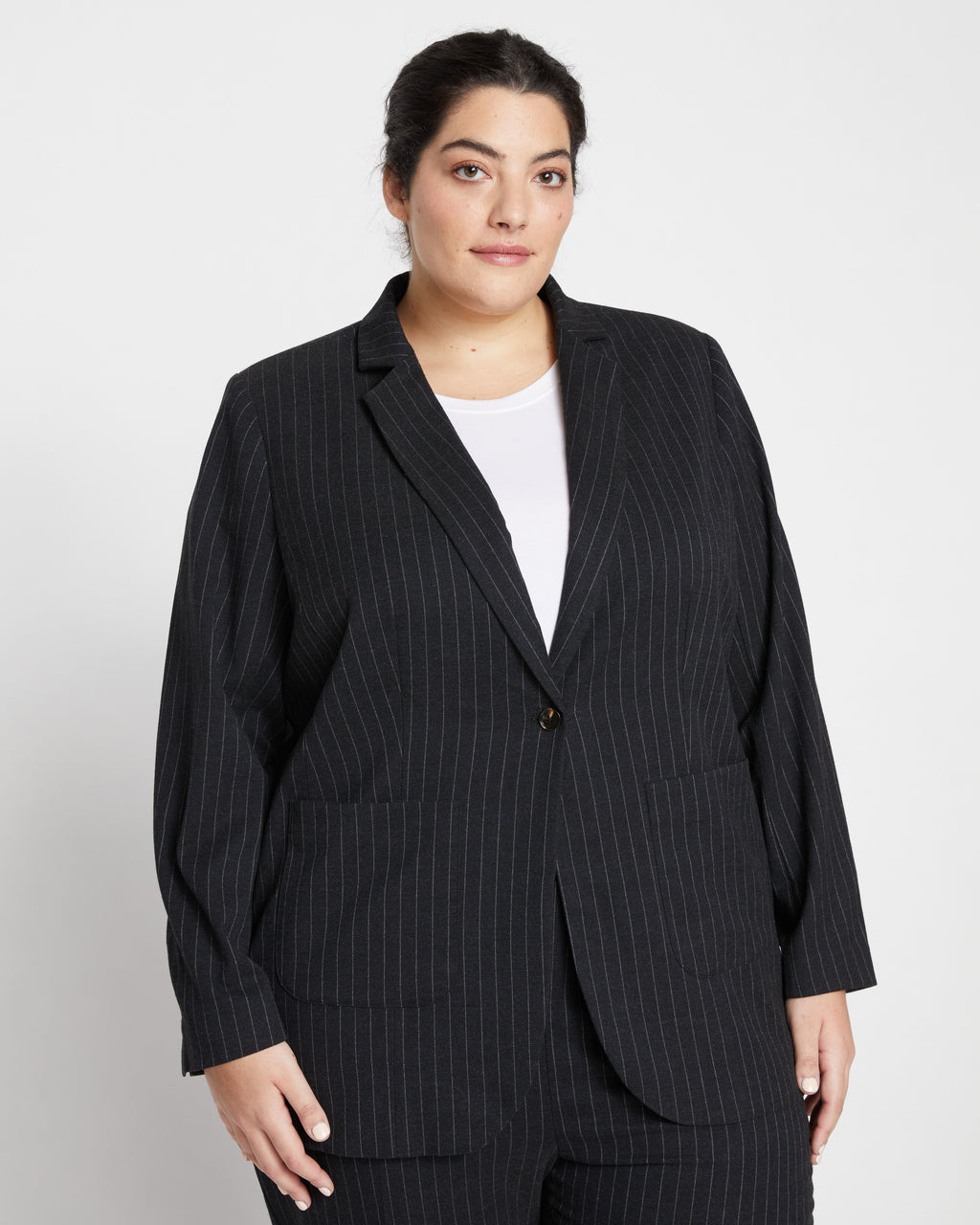 The Pinstripe Blazer - Graphite - image 1