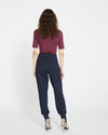 Luxe Laid-Back Ponte Joggers - Navy thumbnail 3