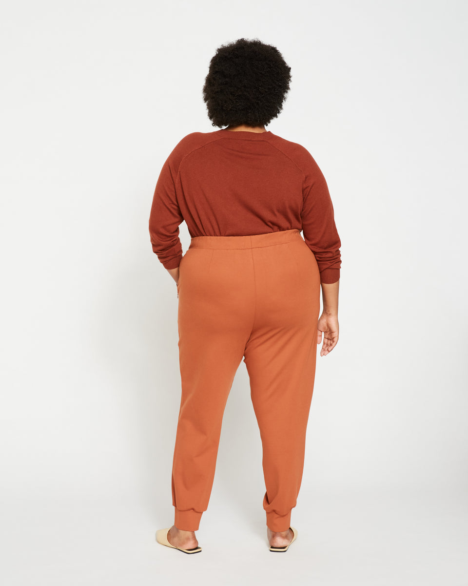 Luxe Laid-Back Ponte Joggers - Ginger Zoom image 3