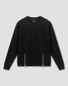Peachy Terry Side Zip Pullover - Black thumbnail 1