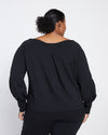 Super Soft Terry Scoop Sweatshirt - Black thumbnail 3