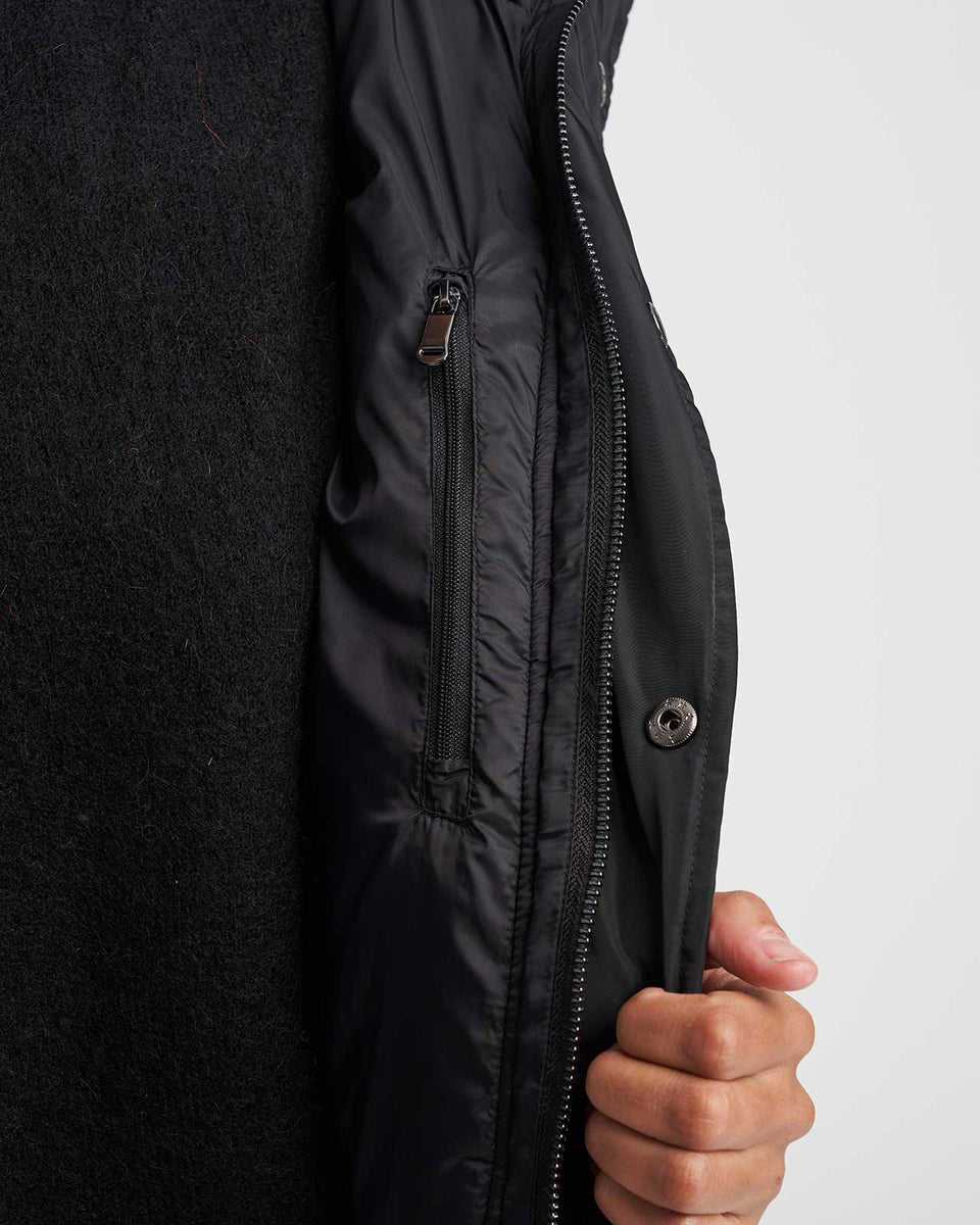 Rainier Short Hooded Puffer - Black Zoom image 4