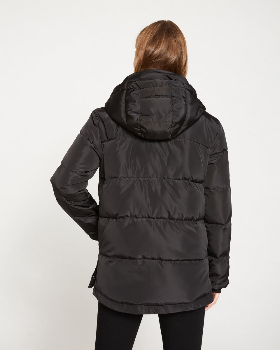 Rainier Short Hooded Puffer - Black Zoom image 3