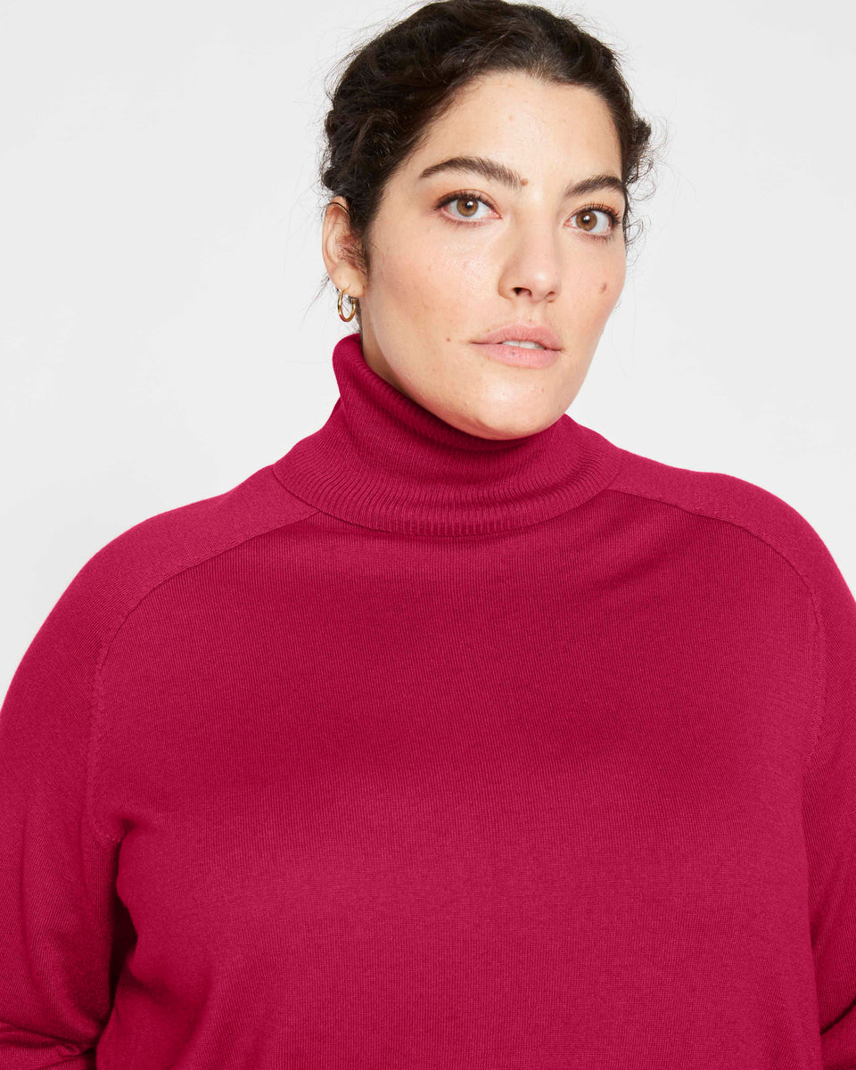 Renee Raglan Turtleneck - Pink Zoom image 0