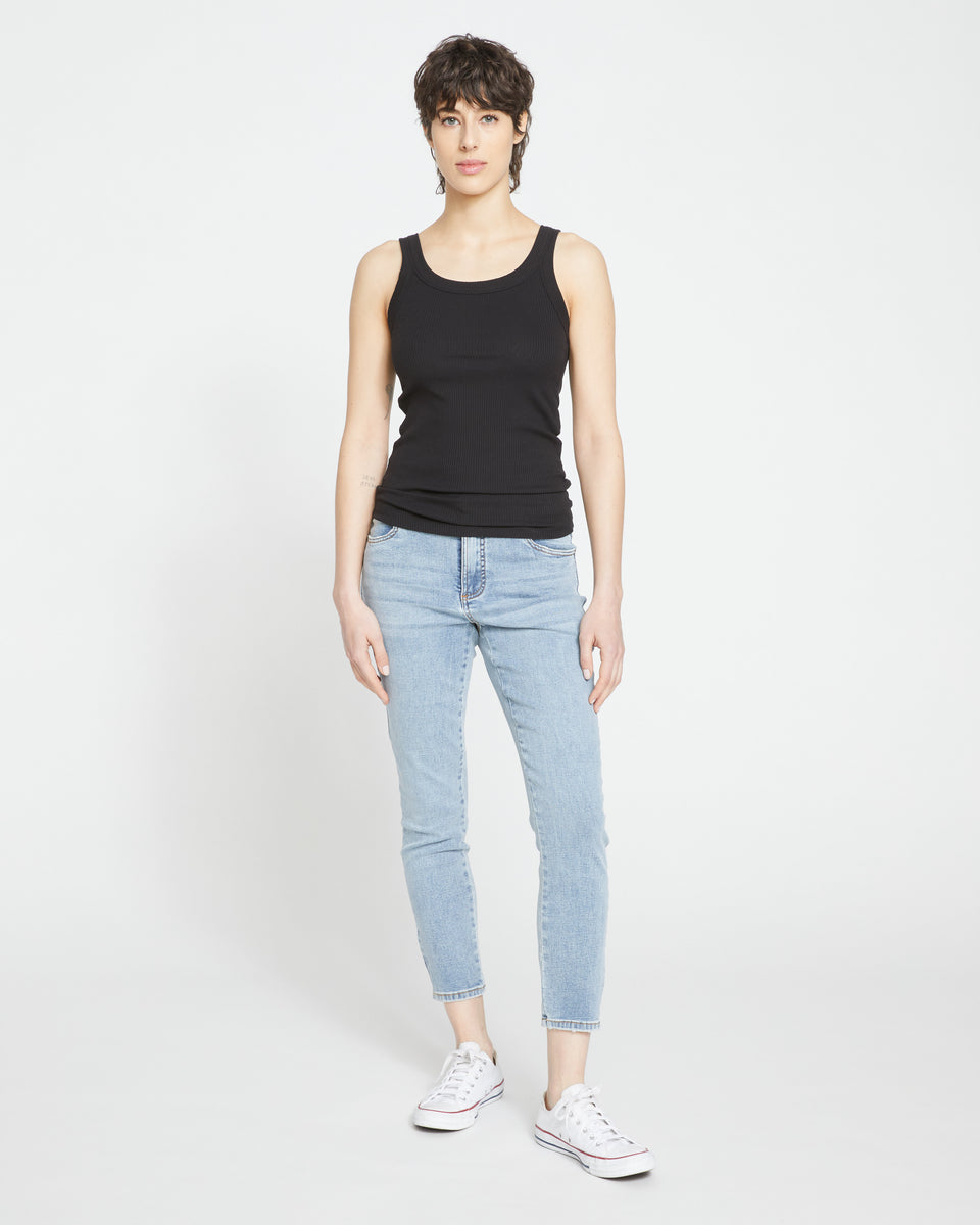 Roitfeld Ribbed Tank - Black Zoom image 1