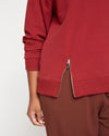 Peachy Terry Side Zip Pullover - Red Dahlia thumbnail 0