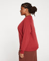 Peachy Terry Side Zip Pullover - Red Dahlia thumbnail 2