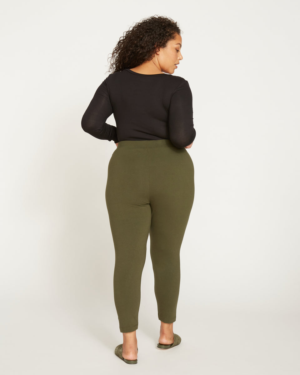 Roya Cropped Leggings 23 Inch - Olive Zoom image 3