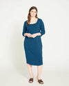 Square Neck Cocoon Dress - True Blue thumbnail 0