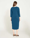 Square Neck Cocoon Dress - True Blue thumbnail 4