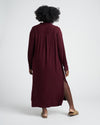 Sally Liquid Jersey Shirt Dress - Black Cherry thumbnail 3