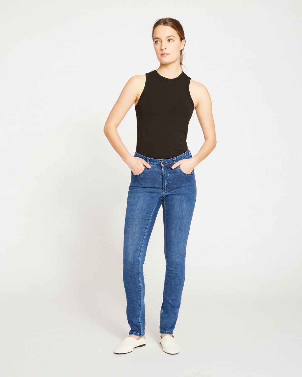 Seine High Rise Skinny Jeans 32 Inch - True Blue Zoom image 0