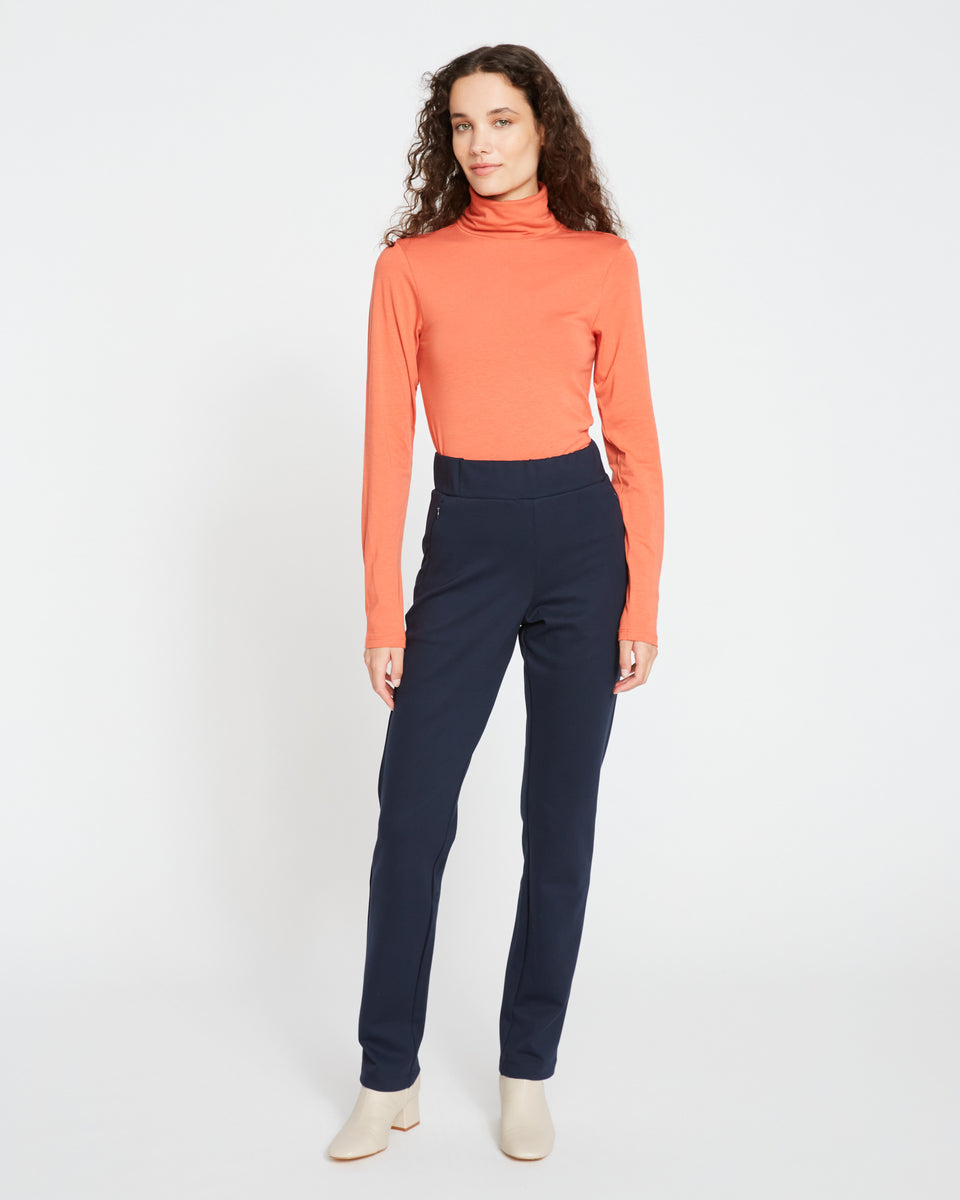 Smart Signature Ponte Pants Long - Navy Zoom image 0