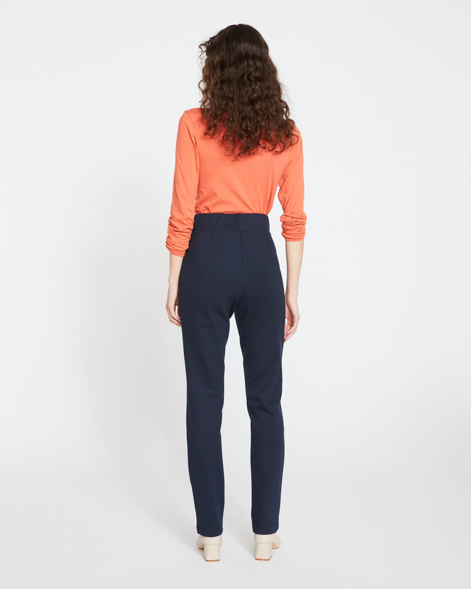 Smart Signature Ponte Pants Long - Navy Zoom image 3