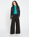 Stephanie Wide Leg Ponte Pants - Black thumbnail 0