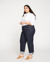 Stevie High Rise Cuffed Straight Leg Jeans - Vintage Indigo Selvedge thumbnail 4