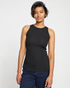 Knitted High Neck Tank - Black thumbnail 0