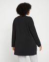 Velvety-Cool Jersey Column Tunic - Black thumbnail 3