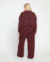 Classic Light Terry Sweatpants - Black Cherry thumbnail 3