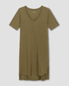 Tesino Washed Jersey Dress - Olive thumbnail 2