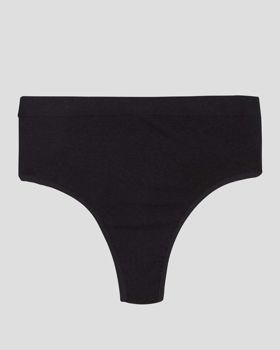 UltimateS High Rise Thong - Black Zoom image 1