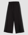 Stephanie Wide Leg Stripe Ponte Pants 30 Inch - Black with Black Stripe thumbnail 2