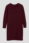 Classic Light Terry Sweatshirt Dress - Black Cherry thumbnail 1