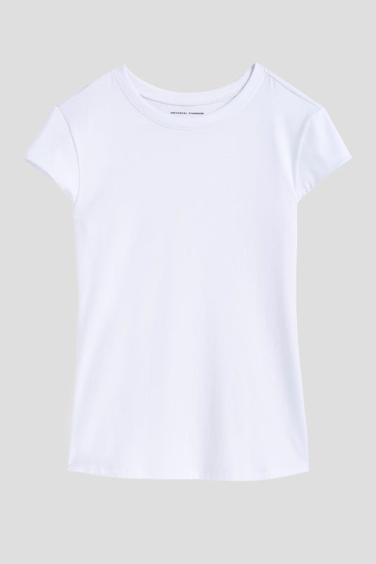 Ashley Cap Sleeve Tee - White - image 1