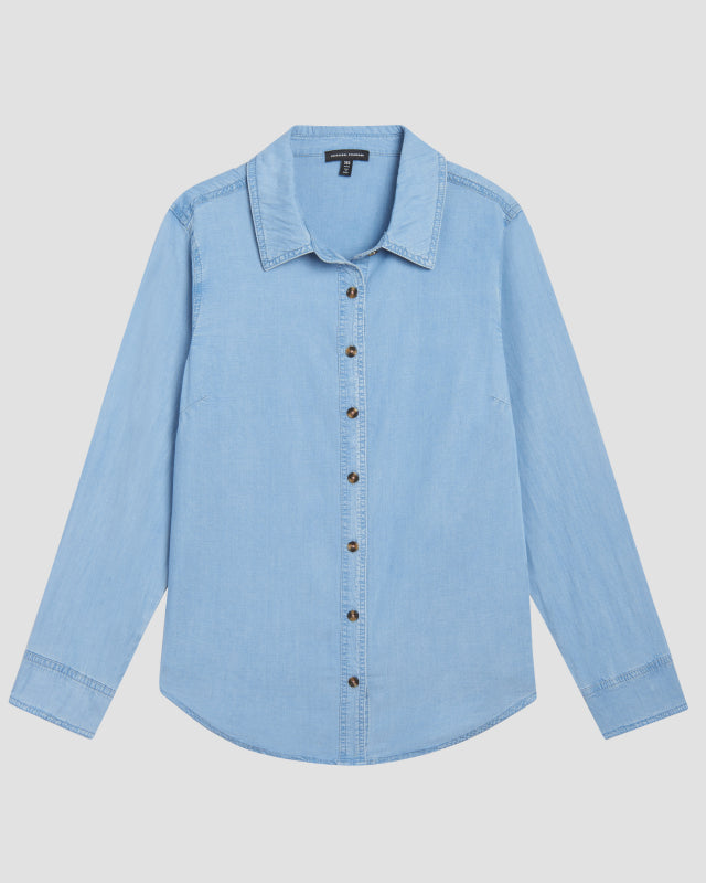 Perfect Tencel Chambray Button-Down Shirt - Pacific Zoom image 1