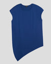 Liquid Jersey Crew Neck Genevette Top - True Blue thumbnail 1