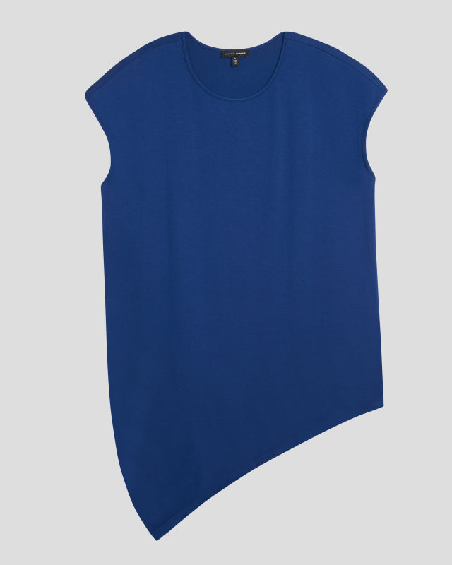 Liquid Jersey Crew Neck Genevette Top - True Blue Zoom image 1