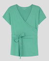 Fine Jersey Wrap Top - Mint thumbnail 1