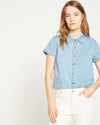 Forever Denim Short Sleeve Shirt - Chambray Blue thumbnail 0