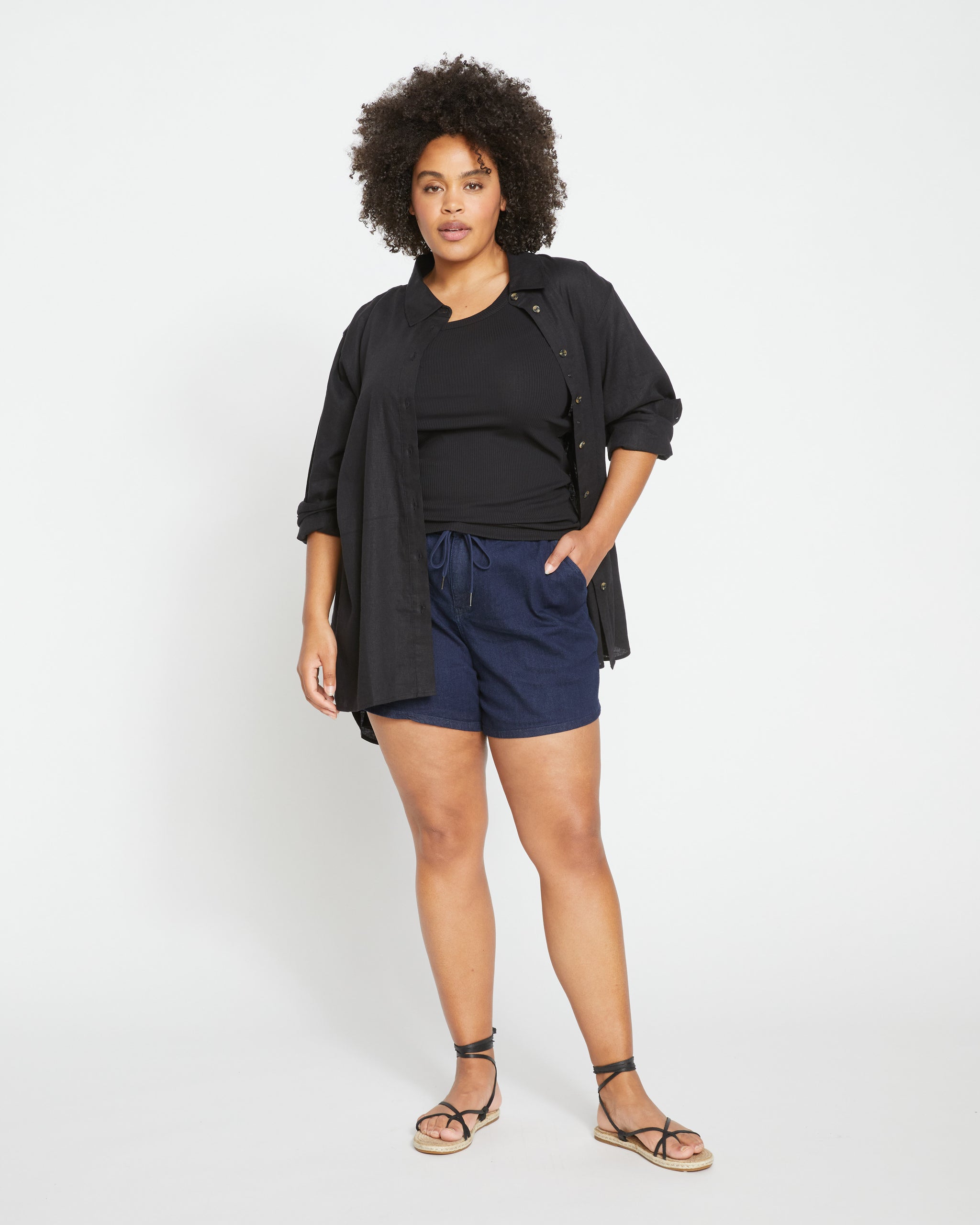 ComfortDenim Marche Shorts - Dark Indigo Zoom image 1