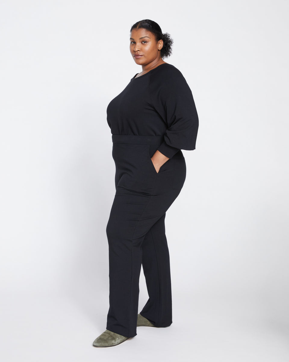 Super Soft Terry Flares - Black Zoom image 2