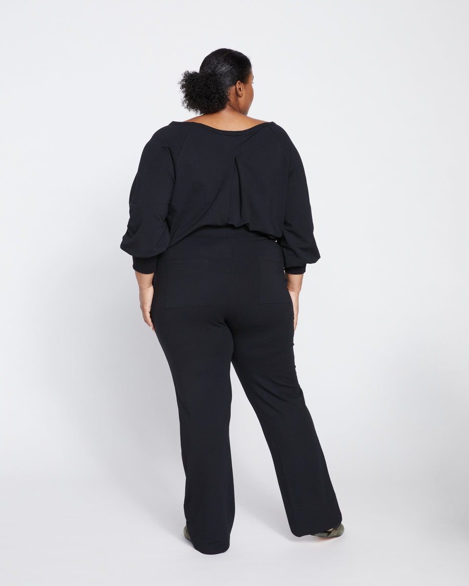 Super Soft Terry Flares - Black Zoom image 3