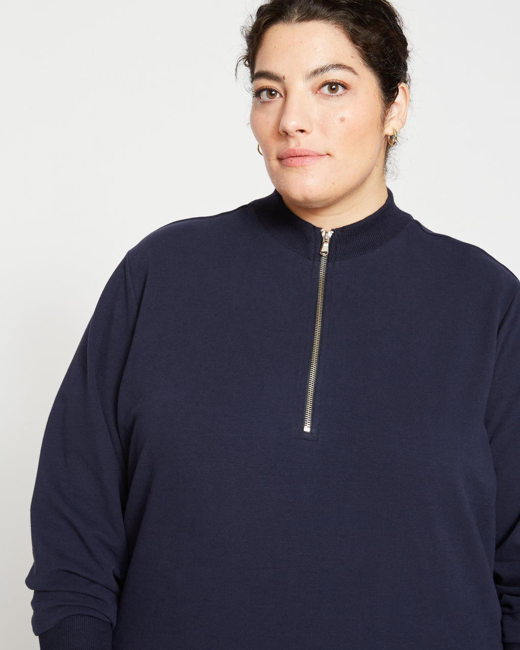 Peachy Terry Half Zip Pullover - Midnight - image 0