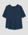 Arvo Cupro Mix Tee - Navy thumbnail 1