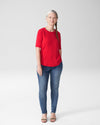 Arvo Cupro Mix Tee - Red thumbnail 1