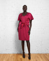 Becca Half Tie Dress - Berry thumbnail 2