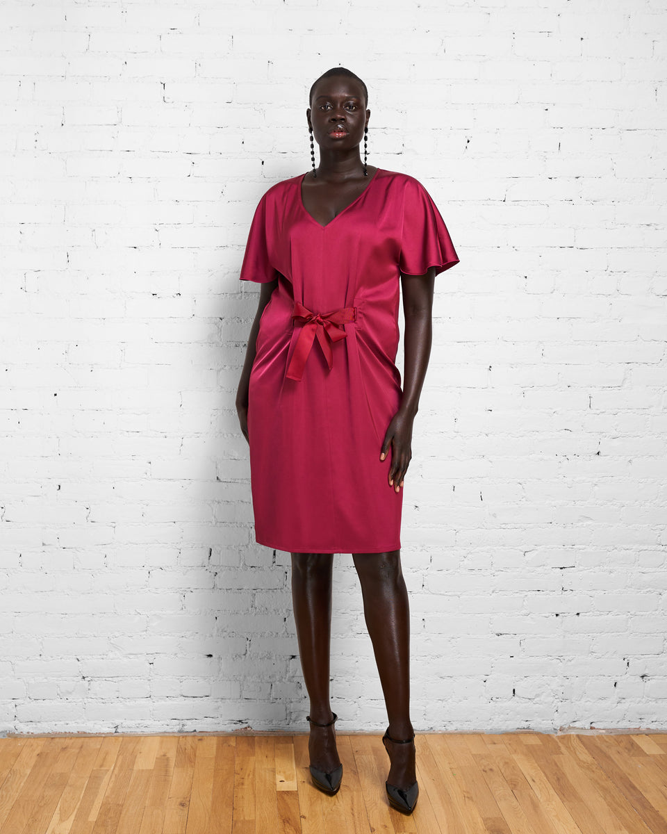 Becca Half Tie Dress - Berry Zoom image 2