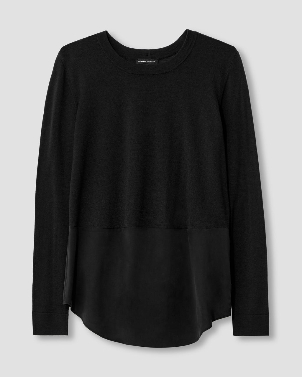 Dalia Mixed Media Sweater - Black - image 1