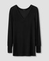 Foundation Long Sleeve V-Neck Tee - Black thumbnail 1