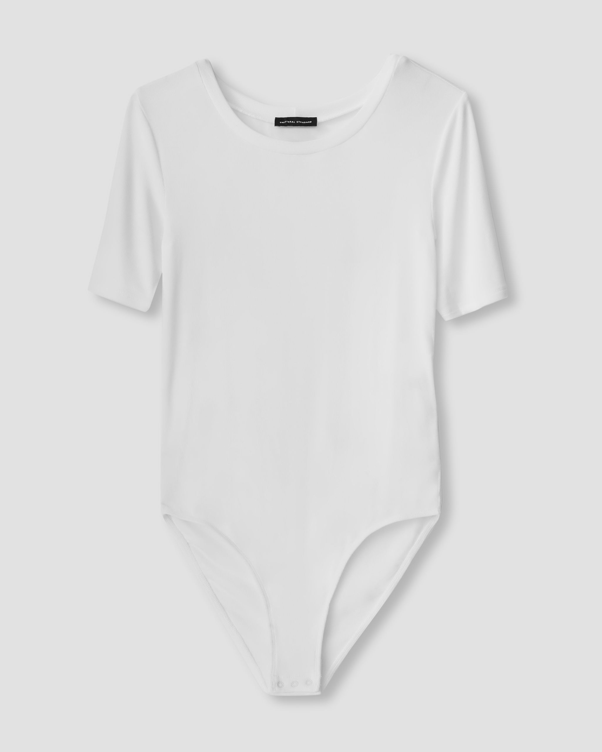 Foundation Short Sleeve Crewneck Bodysuit - White | Universal Standard