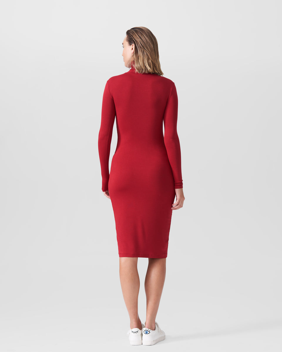 red turtleneck dresses