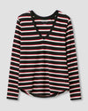 Long Sleeve V Rex - Black/Red/White Stripe thumbnail 2