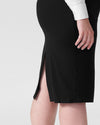 Lynn Luxe Twill Pencil Skirt - Black thumbnail 4